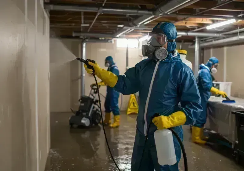 Basement Sanitization and Antimicrobial Treatment process in Parkville, MO